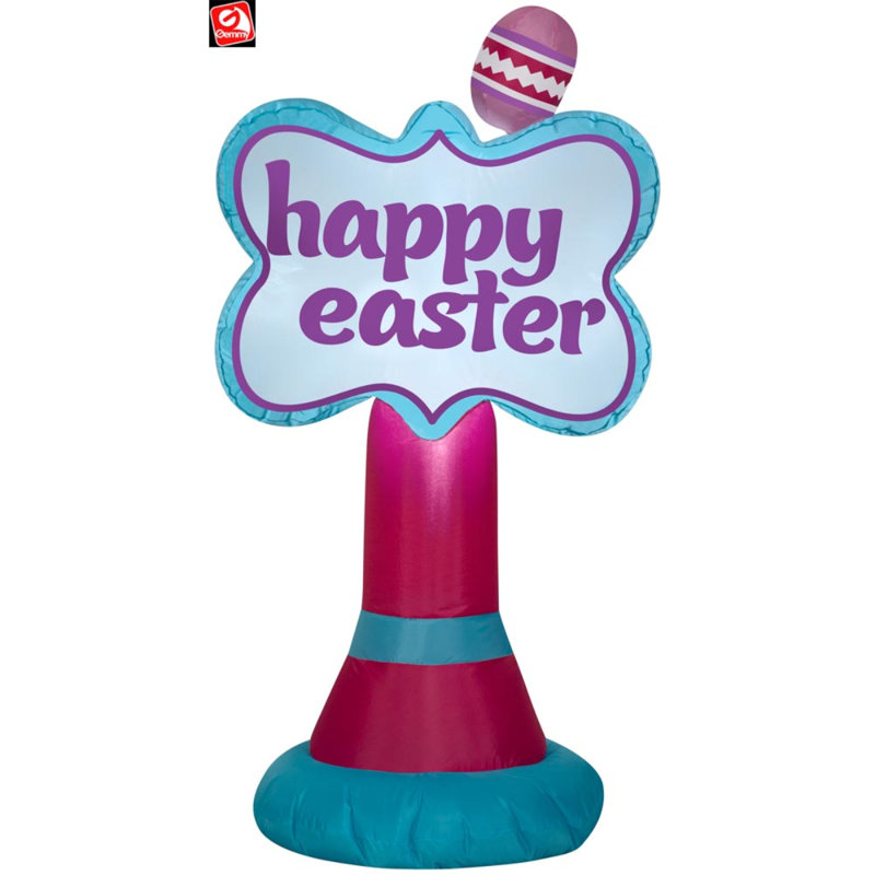 Gemmy Industries 3 1/2' Gemmy Airblown Inflatable "Happy Easter" Sign Wayfair.ca
